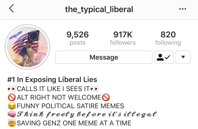 Scheda di benvenuto sul profilo di the_typical_liberal